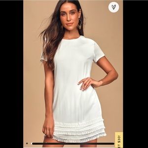 *sold* Lulu’s White Ruffle Dress